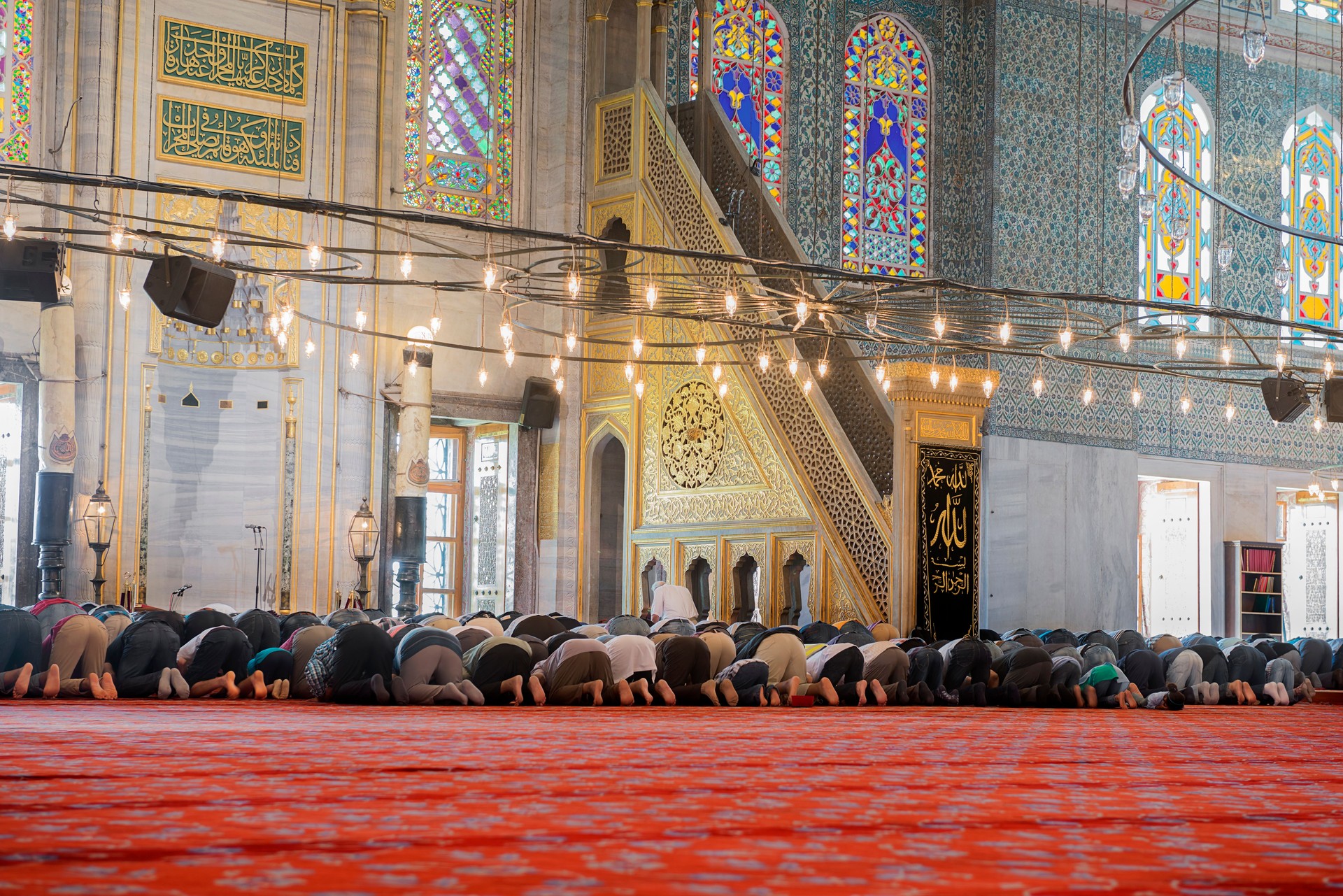 Muslim men at praying